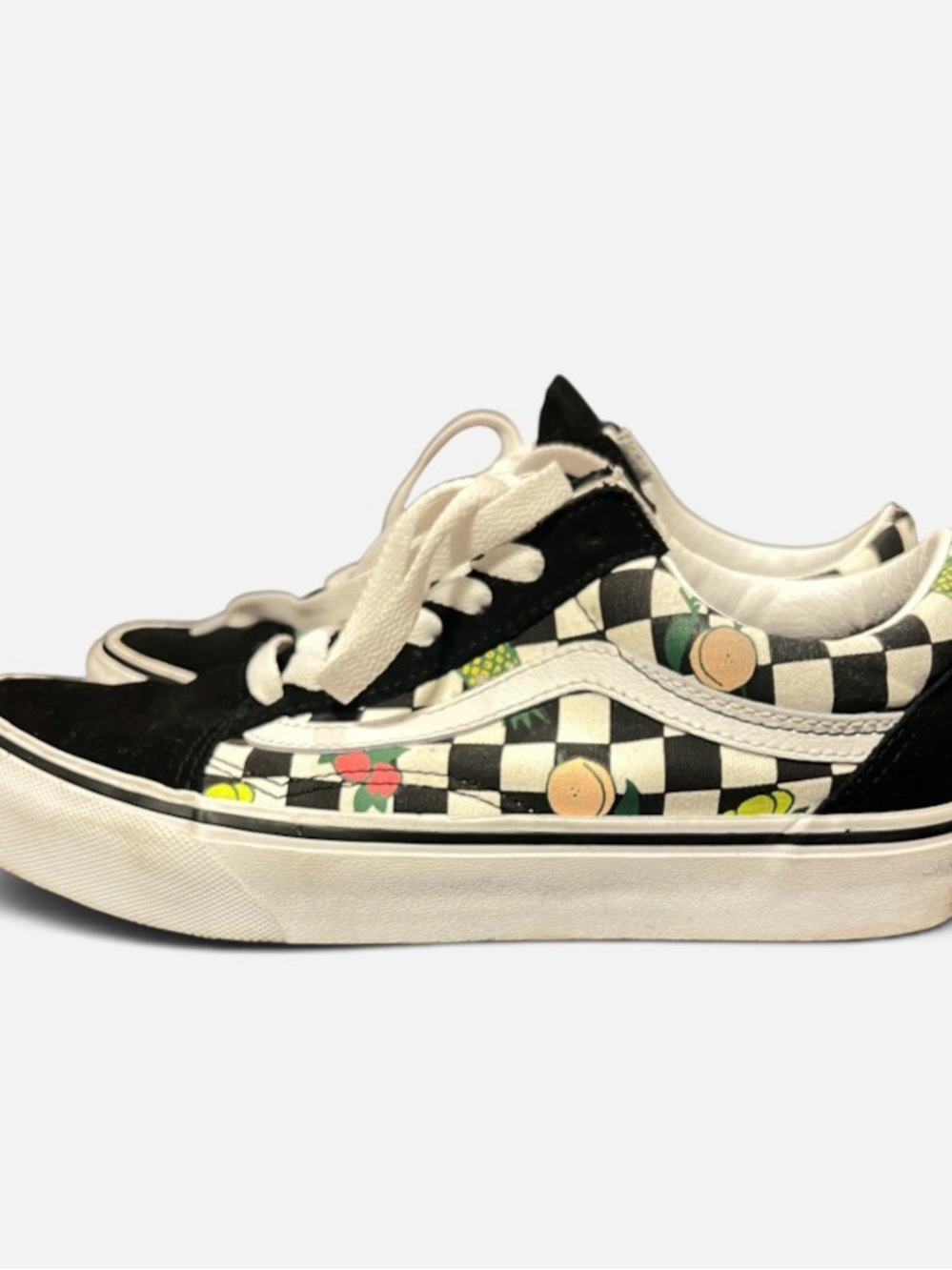 Vans Women’s Old Skool Checkerboard with Fruit Accents - Black/White